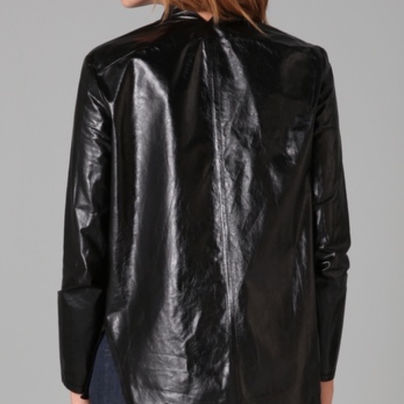 Theyskens' Theory Nabi Kangaroo Leather Jacket in Black Size Small S - Picture 4 of 7